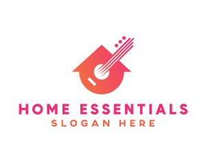 Guitar Music Home logo design