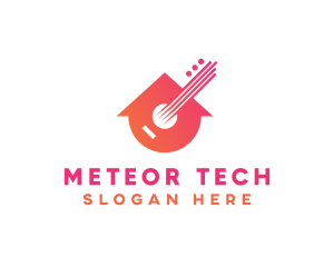 Guitar Music Home logo design