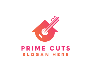 Guitar Music Home logo design