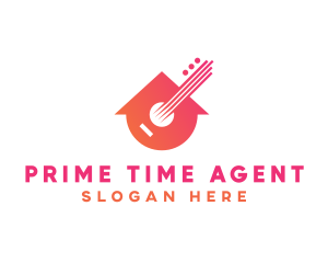 Guitar Music Home logo design