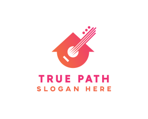 Guitar Music Home logo design