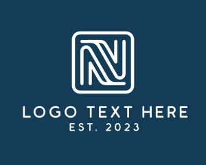 Modern Outline Letter N logo