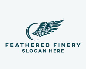 Feather Wings Flight logo design