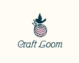 Bird Knit Yarn logo design