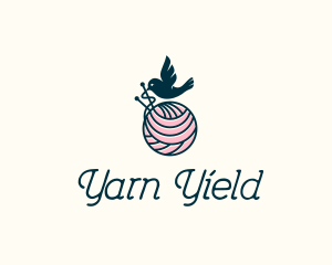 Bird Knit Yarn logo design