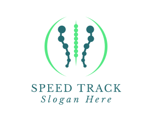 Spine Chiropractor Therapist Logo