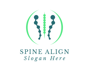 Spine Chiropractor Therapist logo design