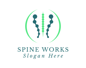 Spine Chiropractor Therapist logo design
