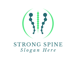 Spine Chiropractor Therapist logo design