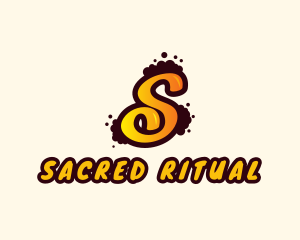 Letter S Graffiti Art logo design