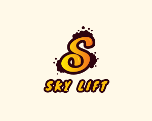 Letter S Graffiti Art logo design