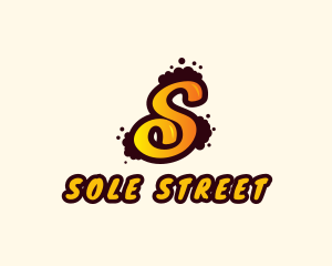 Letter S Graffiti Art logo design