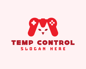 Cat Game Controller logo design