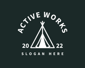 Outdoor Camping Tent  logo design