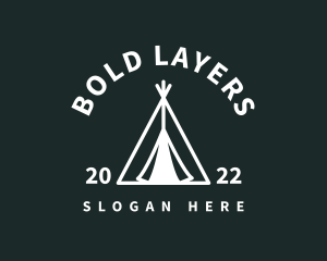 Outdoor Camping Tent  logo design