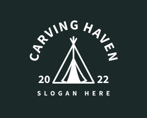 Outdoor Camping Tent  logo design