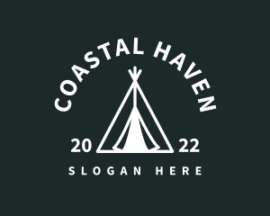 Outdoor Camping Tent  logo design