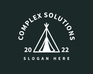 Outdoor Camping Tent  logo design