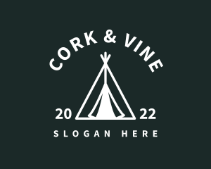 Outdoor Camping Tent  logo design