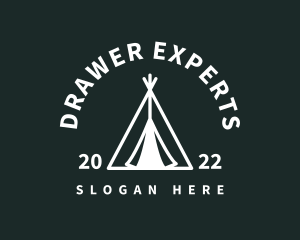 Outdoor Camping Tent  logo design