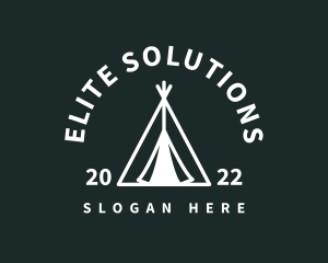 Outdoor Camping Tent  logo design