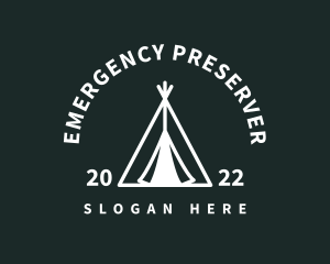 Outdoor Camping Tent  logo design