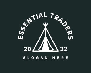 Outdoor Camping Tent  logo design