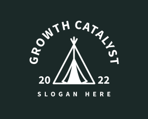 Outdoor Camping Tent  logo design