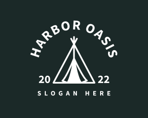 Outdoor Camping Tent  logo design