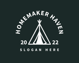 Outdoor Camping Tent  logo design