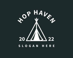 Outdoor Camping Tent  logo design