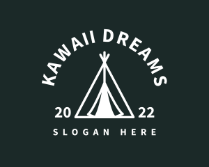 Outdoor Camping Tent  logo design