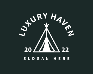 Outdoor Camping Tent  logo design