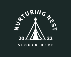 Outdoor Camping Tent  logo design