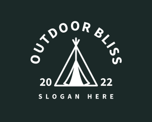 Outdoor Camping Tent  logo design