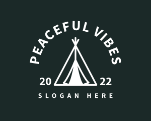 Outdoor Camping Tent  logo design