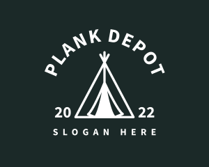 Outdoor Camping Tent  logo design