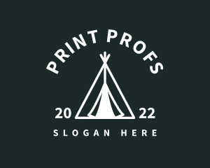 Outdoor Camping Tent  logo design