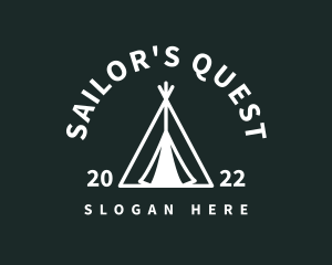 Outdoor Camping Tent  logo design