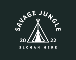 Outdoor Camping Tent  logo design