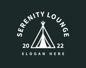 Outdoor Camping Tent  logo design