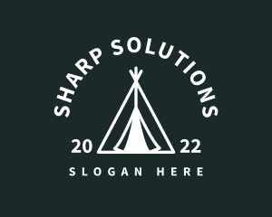 Outdoor Camping Tent  logo design