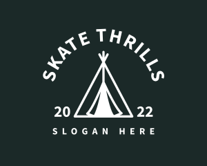 Outdoor Camping Tent  logo design