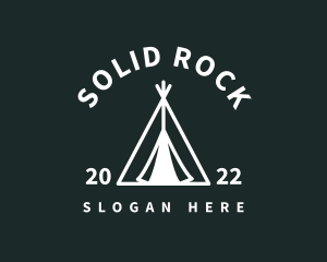 Outdoor Camping Tent  logo design