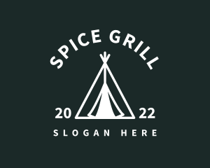 Outdoor Camping Tent  logo design