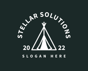 Outdoor Camping Tent  logo design