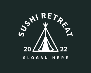 Outdoor Camping Tent  logo design