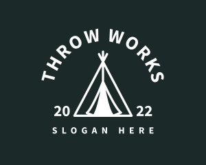 Outdoor Camping Tent  logo design