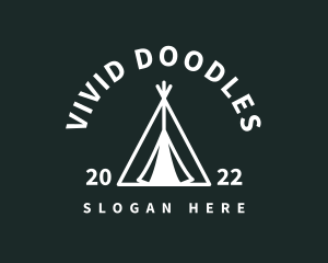 Outdoor Camping Tent  logo design