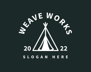 Outdoor Camping Tent  logo design